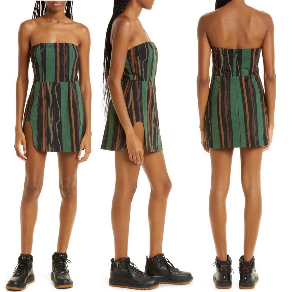 🎩🗝️ NWOT Hansen Stripe Strapless Cotton Blend Dress by DYLN